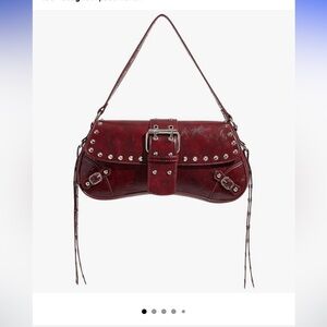 NWOTs Studded Burgundy Shoulder Bag